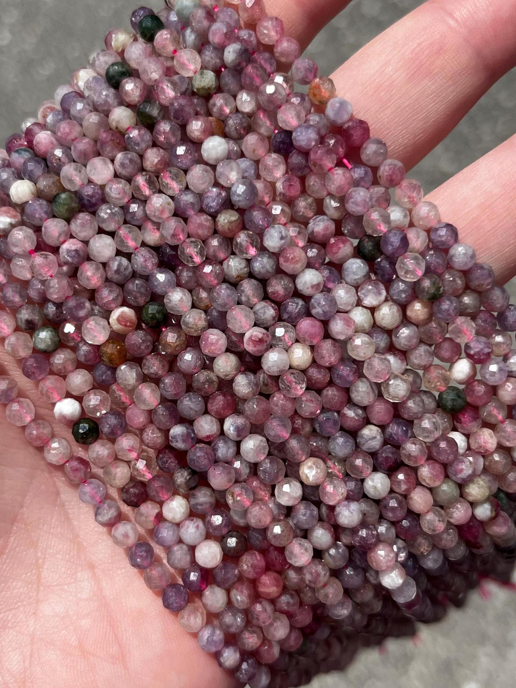 4mm Faceted Unicorn Stone Beads - Natural Stone - Full Strand - 15"