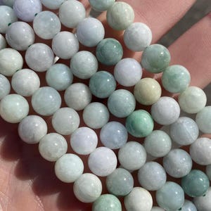 8mm Burma Jade Beads - Natural Stone - Full Strand - 15&quot;