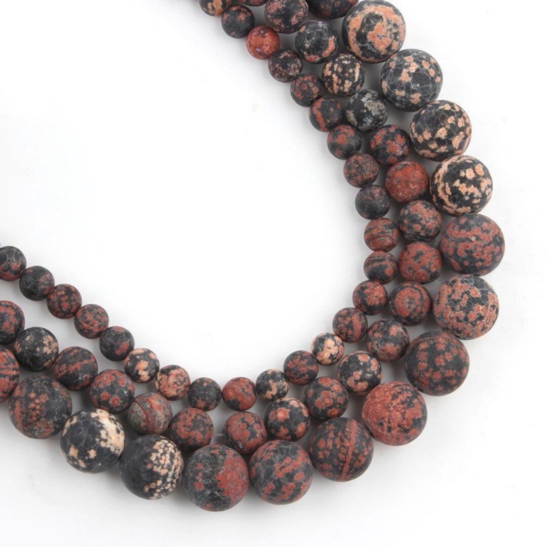 Beautiful Matte Red Snowflake Jasper 6mm Gemstone Etsy UK