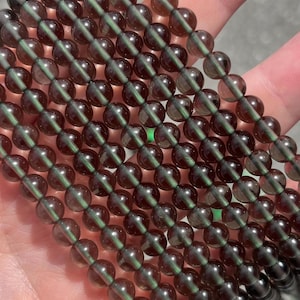 6mm Rare Agni Manitite Tektite Beads - Natural Stone - Full Strand - 15&quot;