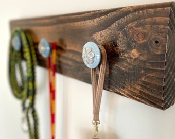 Wall Mounted Entryway Organizer, Rustic Wood Coat/Towel Rack