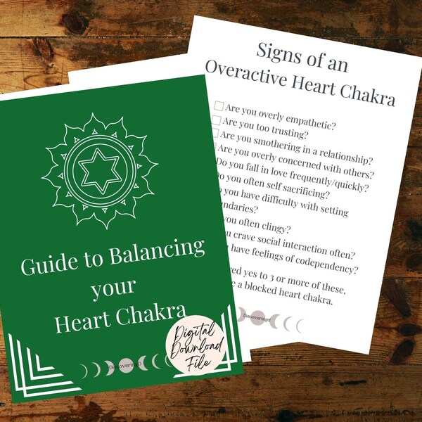 Printable Heart Chakra Guide/Heart Chakra Guide/Heart Chakra Healing/Balance Heart Chakra/Heart Chakra Balancing/Heart Chakra Checklist