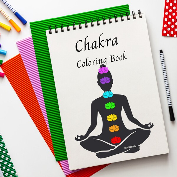 Chakra Malbuch / Malbuch zum Herunterladen / Kinder Chakra Malbuch / Chakra Lernen / Chakra Buch / Lernen Sie über Chakren / Malvorlagen