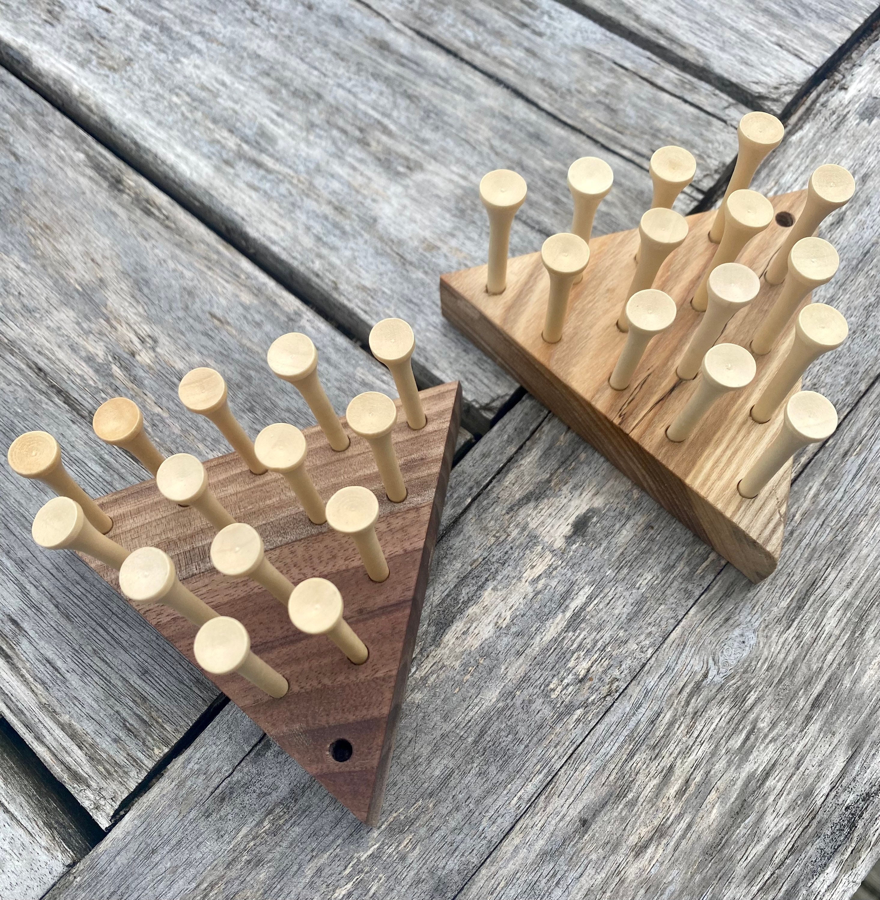 Wood-Peg Games-Hand Held-Travel-Lot of 2 Board Games - Solitaire