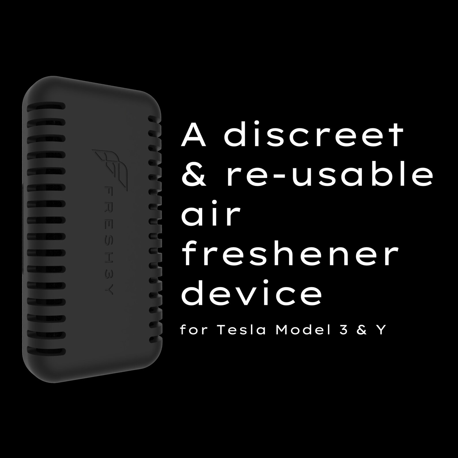 FRESH3Y the Reusable Tesla Air Freshener with 3 Scent Pads Etsy UK
