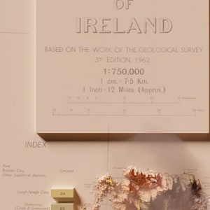 1961 3D Geologic Map of Ireland - Etsy