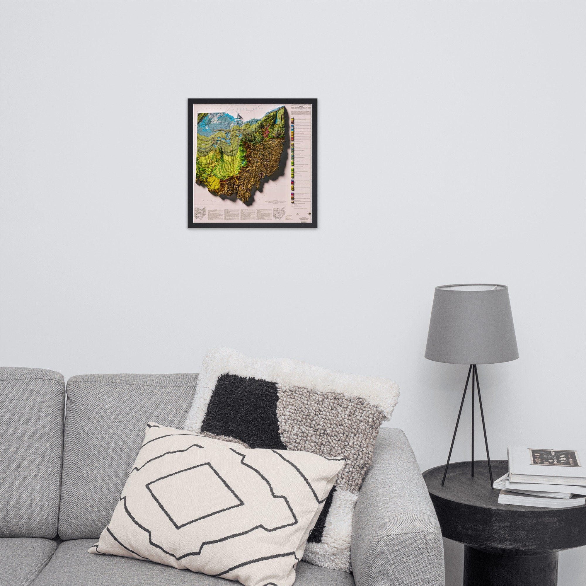 1999 3D Geologic Map of Ohio - Etsy