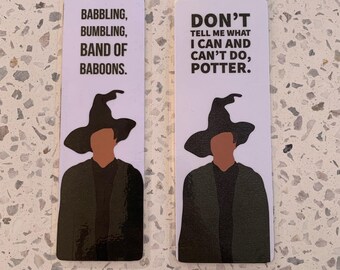 Minerva Bookmarks – Wizard Inspired Bookmark – Magical Fantasy Gift