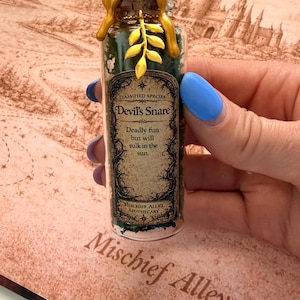Devils Snare Potion Bottle, Dark Fantasy Decor, Apothecary Bottle, Wizard Gift, Gothic Decor, Witchy Decor, Magical Prop