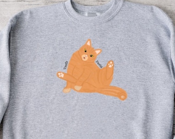 Teefs & Peets Cat Design Orange Cat