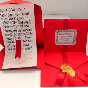Magic School Howler Letter Replica – Wizard Inspired Fantasy Prop – Wax Seal Letter