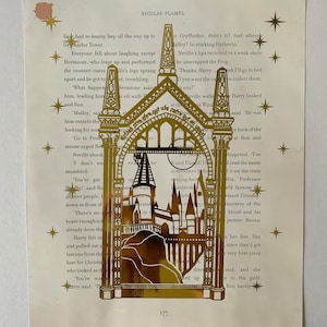 Gold foiled mirror of erised HP print
