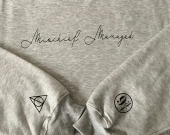 Mischief Managed – Wizard Inspired Hoodie, Sweatshirt or T-Shirt – Fantasy Clothing Gift