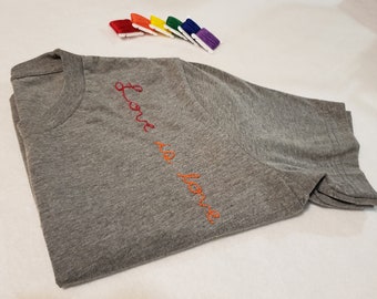 Love is Love Hand Embroidered Shirt