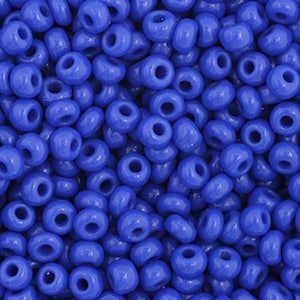 Preciosa Czech Seed Beads 11/0 Opaque Royal Blue 20g or 50g, color 34922
