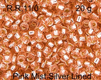 Miyuki Seed Beads 11/0 Pink Mist Silver Lined - 0023, 5.2 g or 20 g