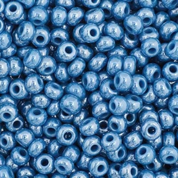 Preciosa Czech Seed Beads 11/0 Dark Blue Luster Opaque 20g or 50g, color 35036