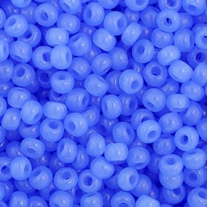 Preciosa Czech Seed Beads 11/0 Blue Oily Opaque 20g or 50g, color 01010
