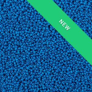 Czech Seed Bead 11/0 Terra Intensive Blue Matte 20g or 50g, color 43128