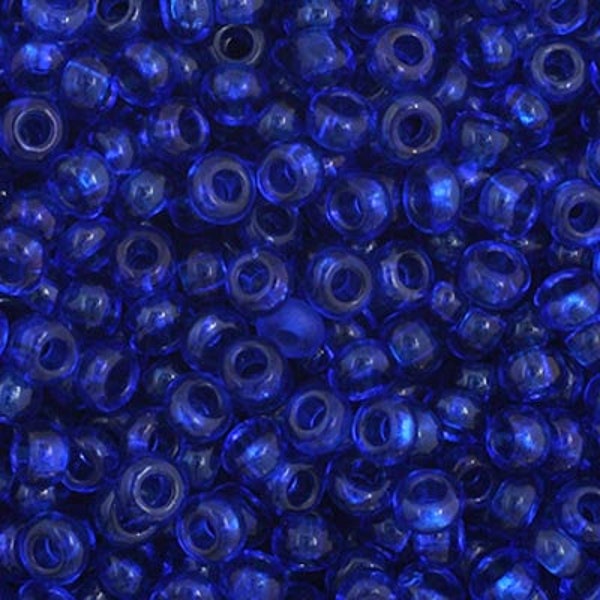 Preciosa Czech Seed Beads 11/0 Transparent Navy Blue 20g or 50g, color 34937