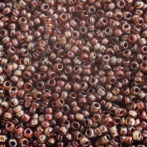 Transparent Dark Topaz Picasso - Tila, Miyuki 5.2g Transparent Dark Topaz Picasso - Tila, Miyuki 5.2g