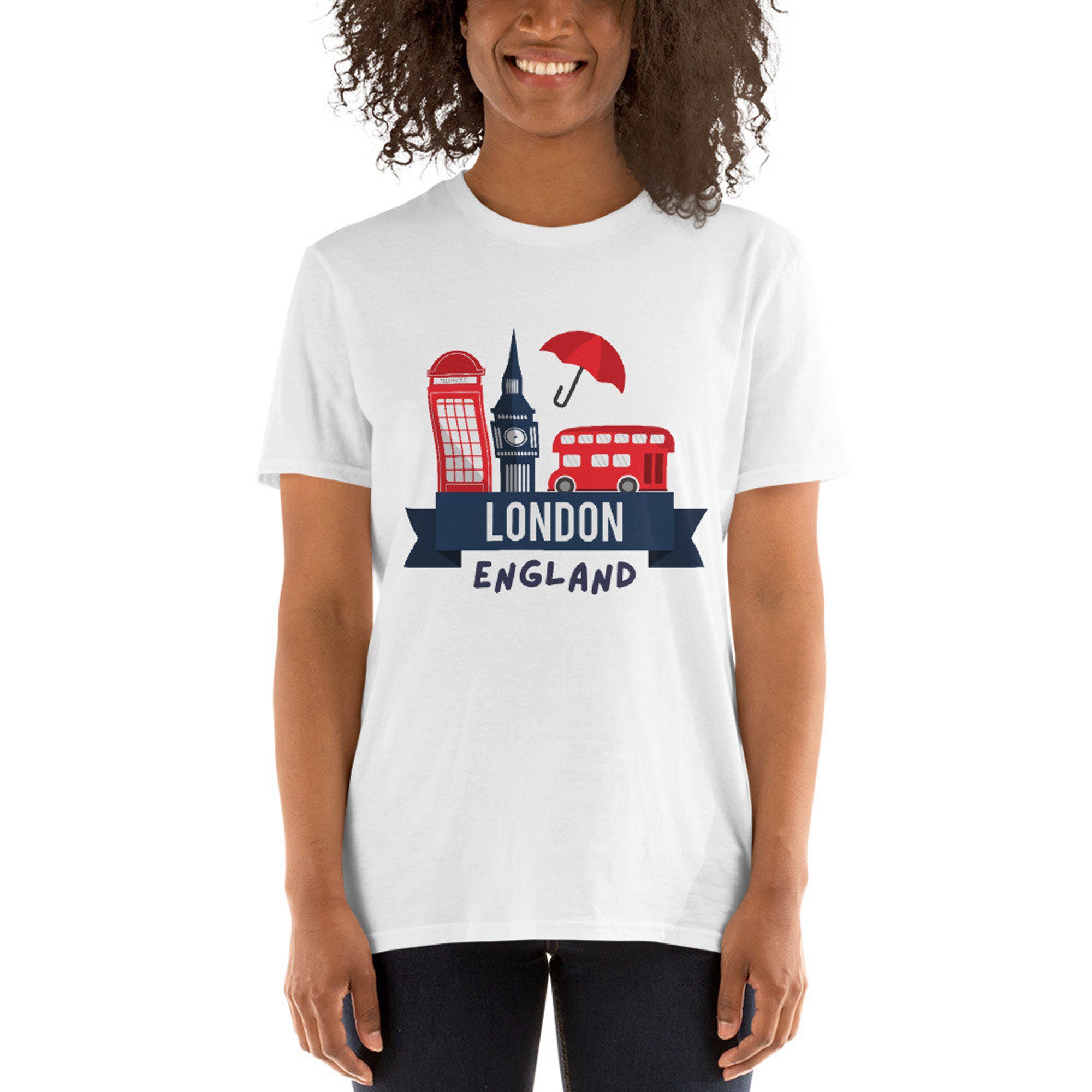 Discover London England London Red Bus Stop T-Shirt