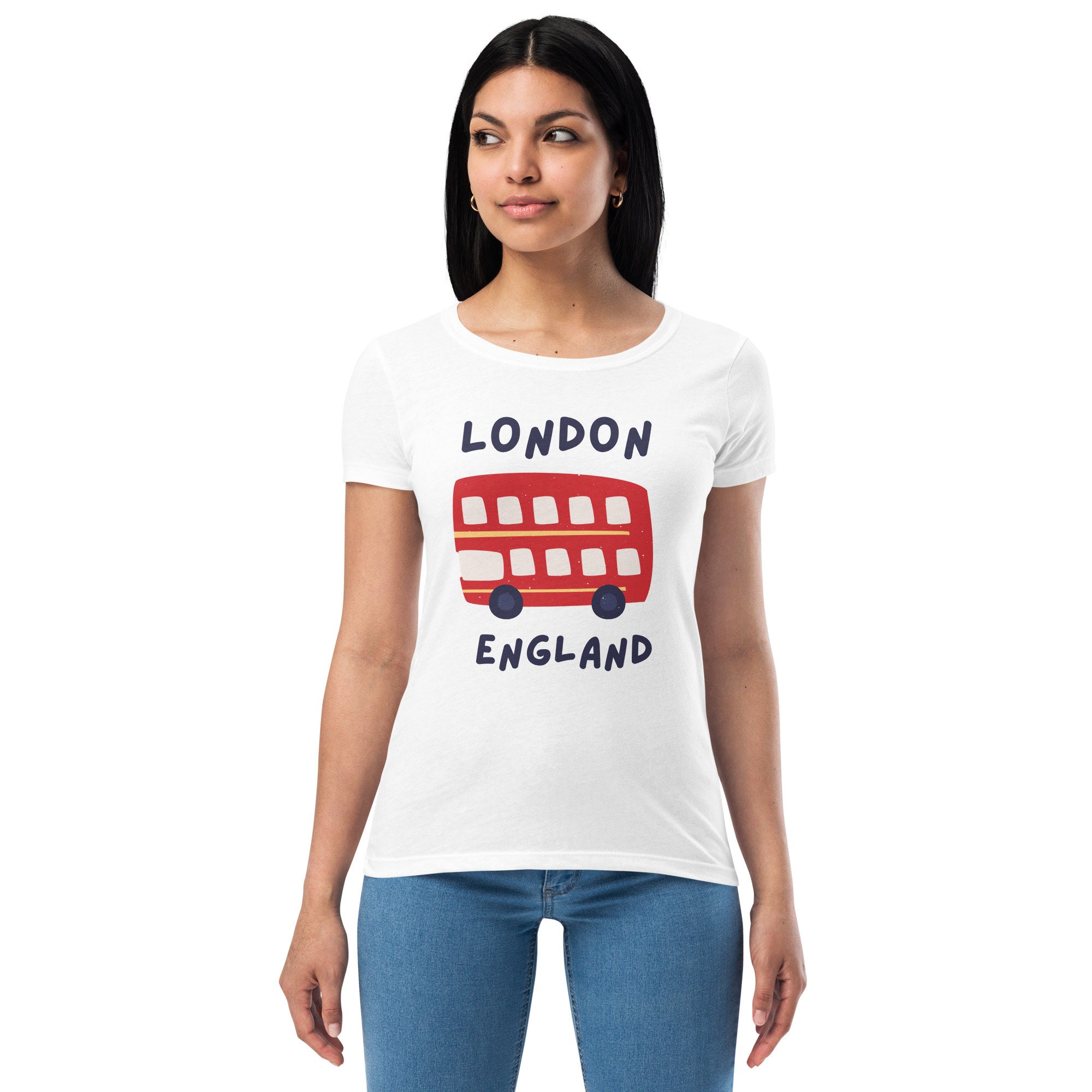 Discover London England London Bus Stop Printed Souvenir t-shirt