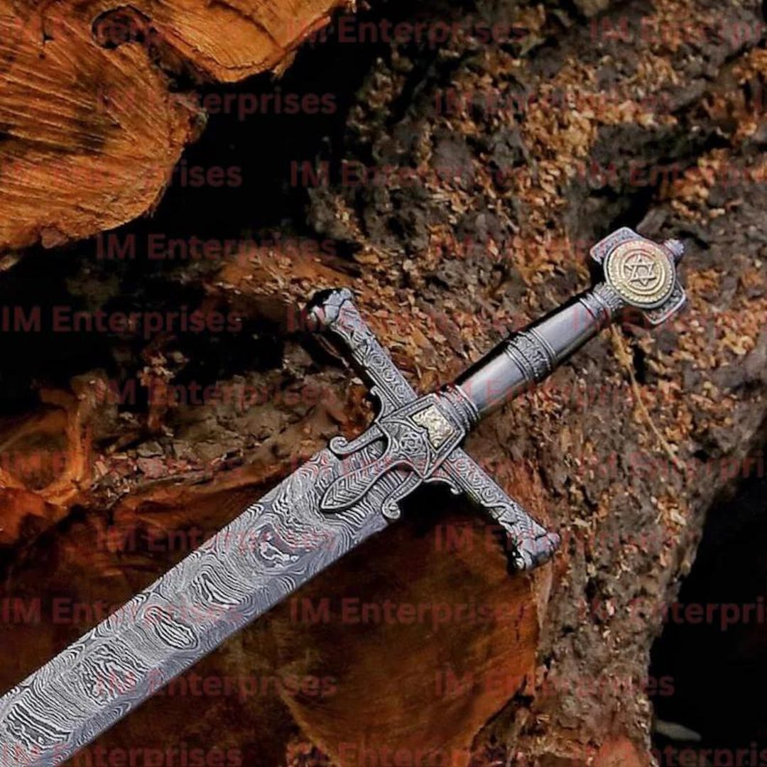handmade-damascus-steel-spatha-sword-crusader-replica-with-leather