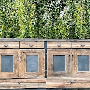 Reclaimed Barn Wood Kitchen Island: Rustic Storage Cabinet