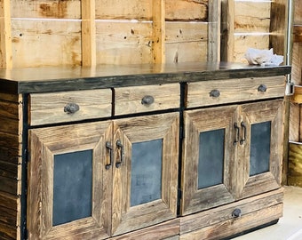 Reclaimed Wood Kitchen Island-Kitchen Island-Barn wood Cabinet-Rustic Kitchen Island-Primitive Decor-Kitchen Storage-Barn wood-Kitchen Decor