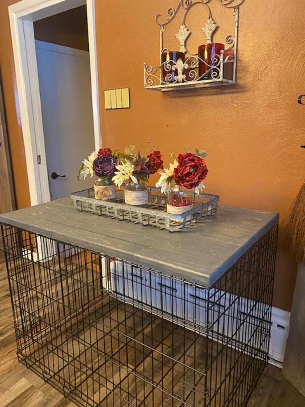 Crate topperdog kennel coverdog crate cover farmhouse dog Etsy