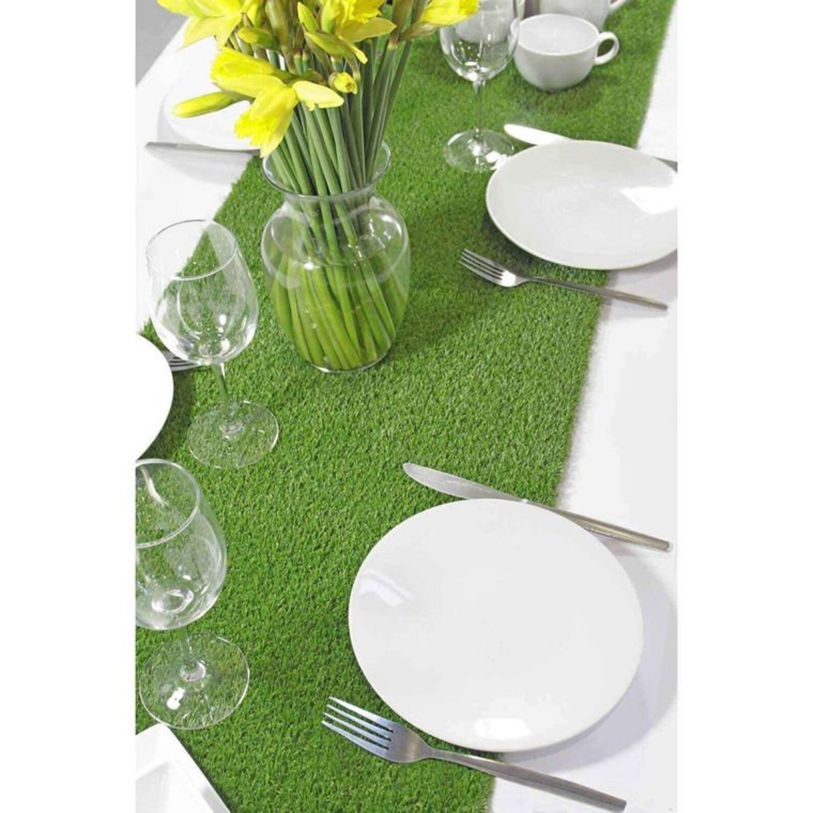 Faux Grass Runnertable Runnerparty Runnereaster Table Etsy