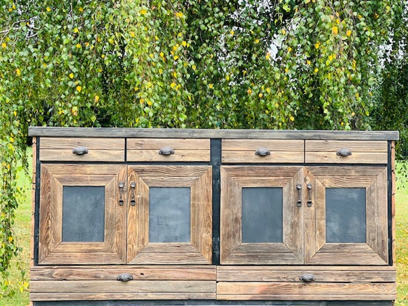 Reclaimed Wood Kitchen Islandkitchen Islandbarn Wood Etsy