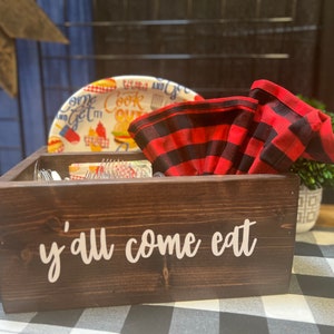 Picnic Caddy-camping caddy-picnic table-outdoor serving-paper plate holder-kitchen caddy