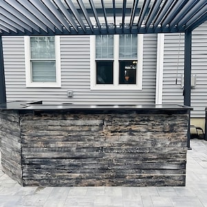 L Shaped Diagonal Home Bar-Indoor or Outdoor Bar-Wood Bar-Bar-Outdoor Bar-Custom Bar-L Shaped Bar-Solid Wood Bar-Mancave-Rustic Decor-