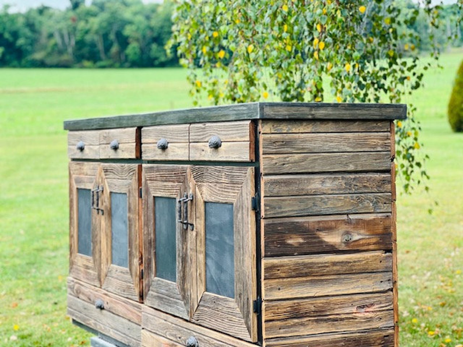 Reclaimed Wood Kitchen Islandkitchen Islandbarn Wood Etsy