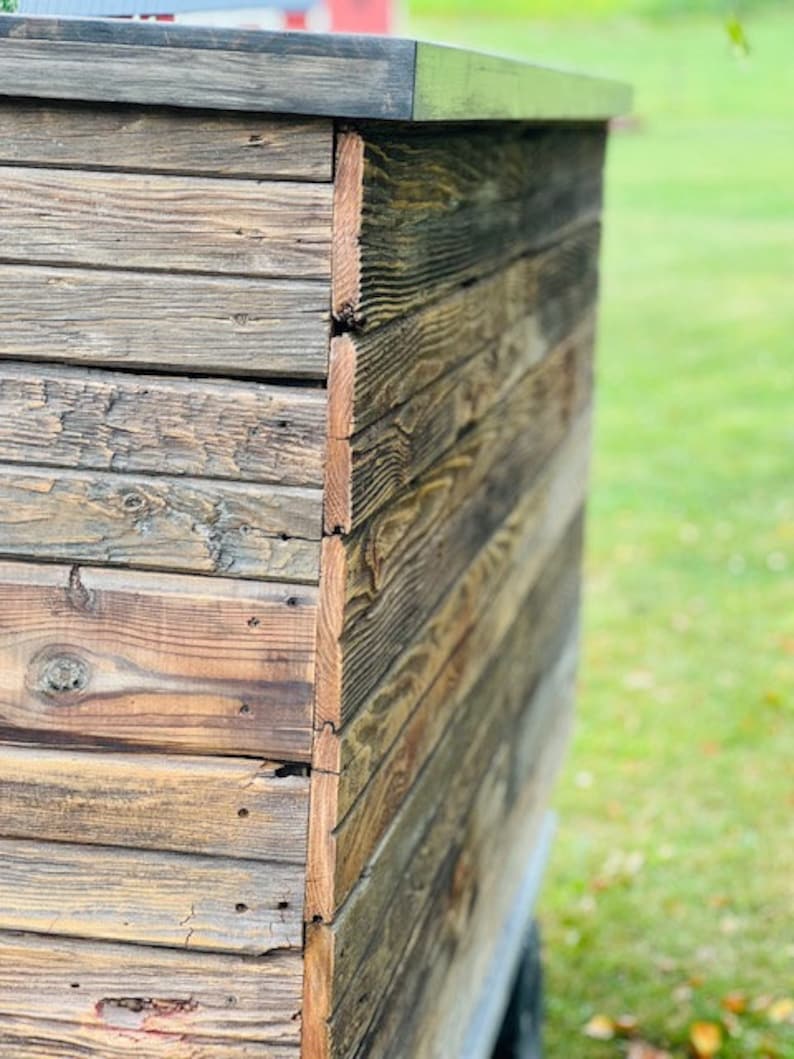 Reclaimed Wood Kitchen Islandkitchen Islandbarn Wood Etsy