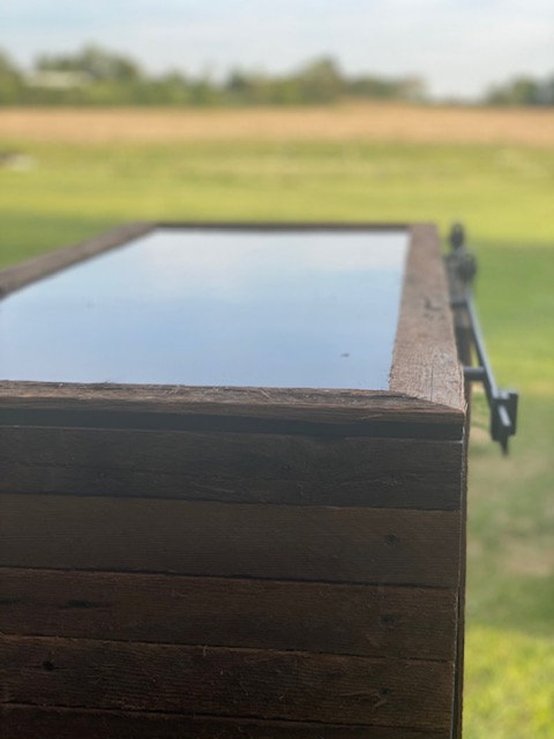 Rustic L Shaped Wood Bar With Kegeratorman Cave Bargame Room Etsy