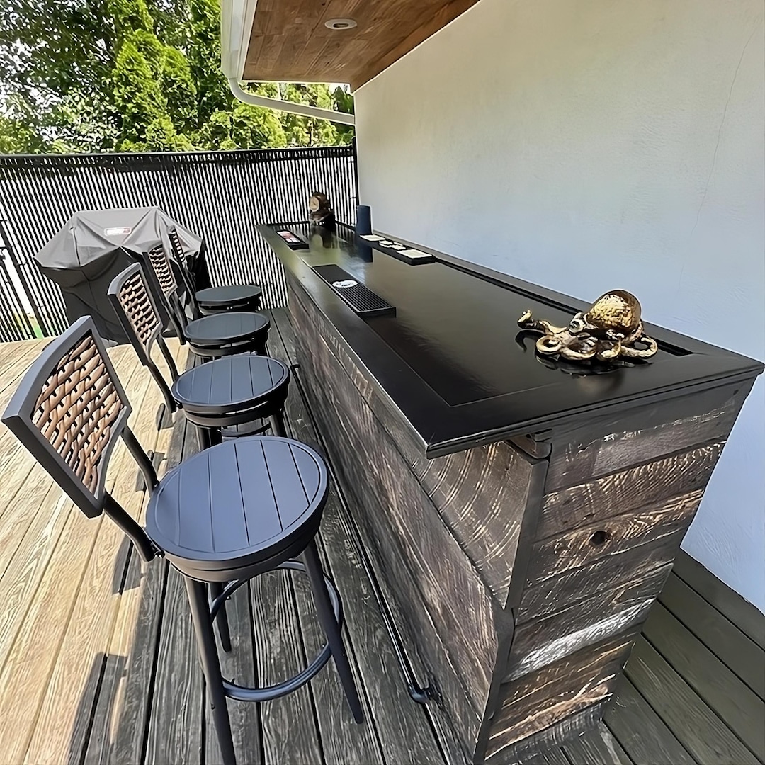 Rustic Wood Bar: Indoor/outdoor Home Bar, Speakeasy Theme