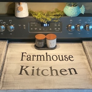 Couvercle de cuisinière-Housse de cuisinière-Planche de nouilles-Housse de poêle à bois-Housse de cuisinière électrique-Housse de cuisinière à gaz-Housse de poêle de ferme-décoration de cuisine-Cadeaux