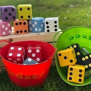 Outdoor Games-Yard Games-YARDZEE Lawn Games-Handmade Wooden Dice-On sale- Outdoor Yahtzee Game -Wedding Game- Farkle -Yahtzee Yard Games