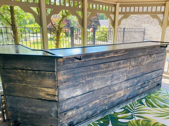 L Shaped Bar With Diagonal Corner l Shaped Wood Bar custom Wood