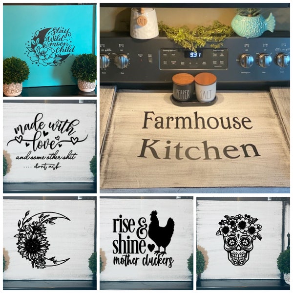 Stove Cover-Stove Top Cover-Noodle Board-Farm Truck Decor-Farmhouse stove cover-Farmhouse Decor-Kitchen Decor-Mothers Day Gift-Wedding Gift