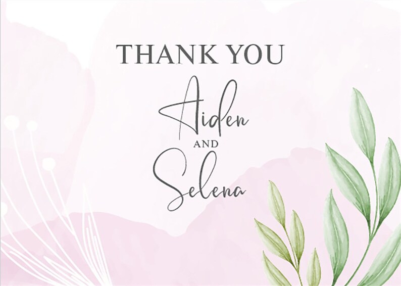 Editable Wedding RSVP Instant Download Pink Roses Nature Design Wedding Invitation Template Set Vector EPS File Watercolour Vector file
