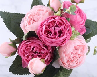 Color : White 5 Big Head and 4 Bud for DIY Wedding Bouquets Shower Centerpieces Arrangements Party Tables Decorations Artificial Flowers Fake Rose Silk Bouquet Color : White 5 Big Head and 4 Bud for DIY Wedding Bouquets Shower Centerpieces Arrangements Party Tables Decorations Artificial Flowers Fake Rose Silk Bouquet