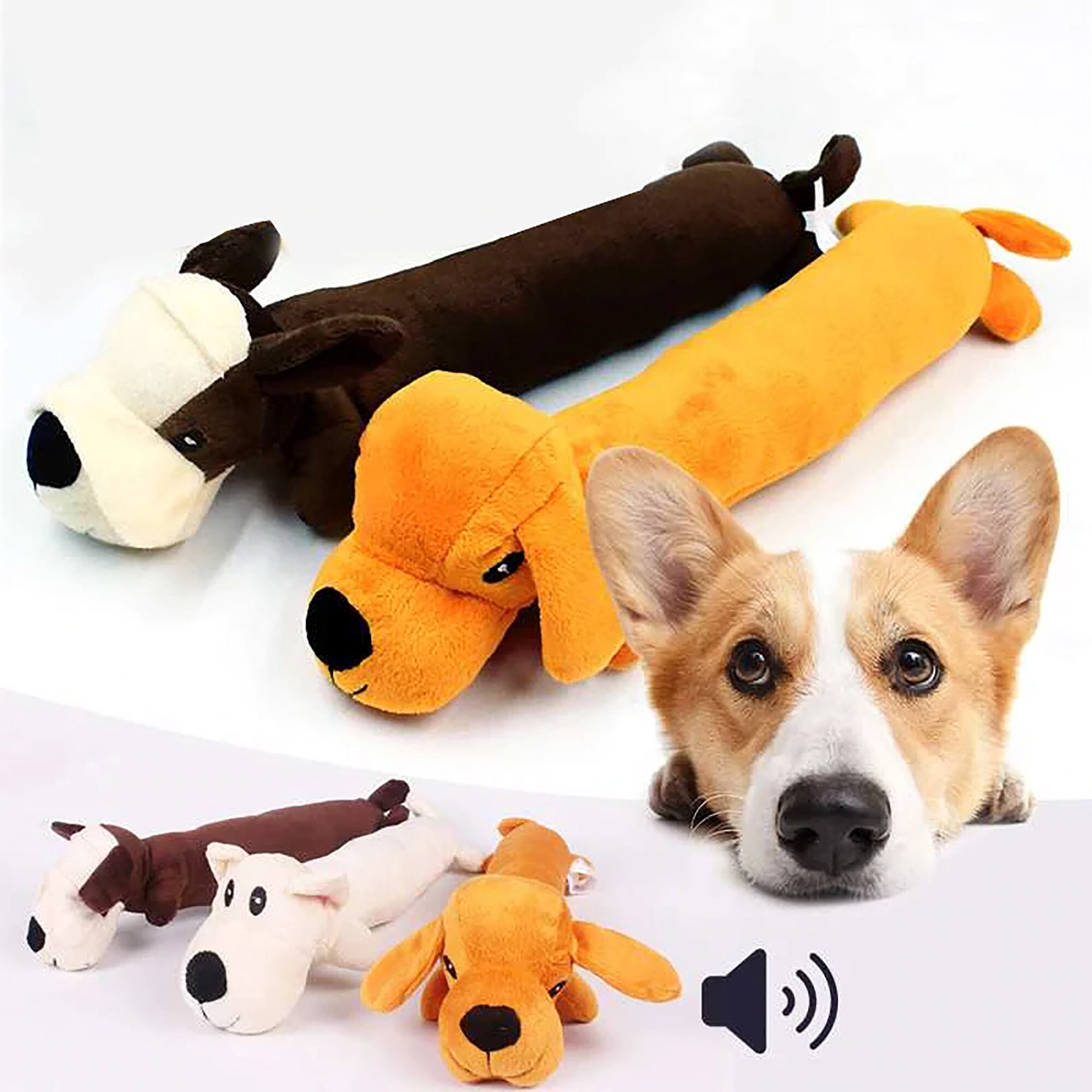 Plush Squeaky Pet Dog Toys for Small Large Dogs Chew Squeak Etsy