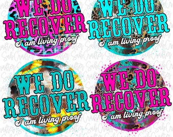 Nos Recuperamos Soy prueba viviente, 4 diseños
