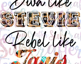 Stevie Nicks / Janis Joplin fan art PNG DIGITAL DOWNLOAD diva como Stevie rebelde como Janis