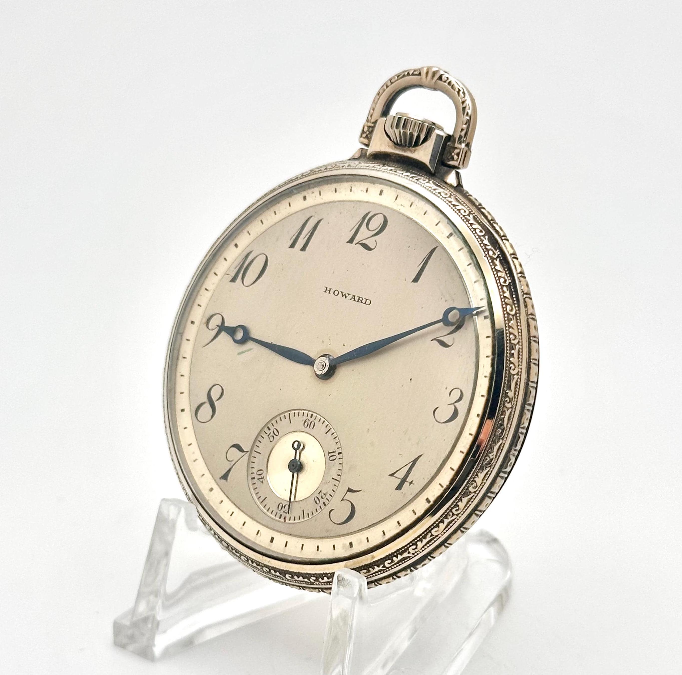 Vintage Pocket Watch-e Howard Series 7, 12s, 17 Jewel, Circa 1922