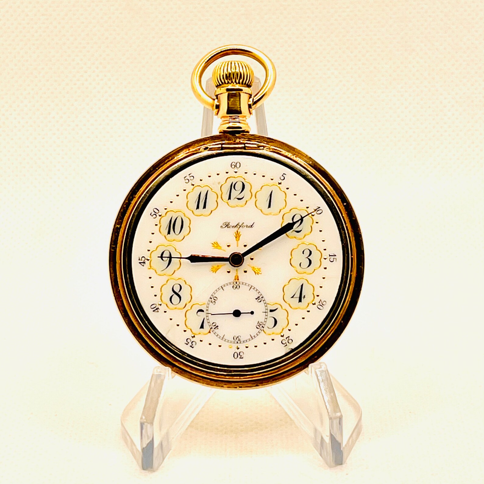 Vintage Pocket WatchRockford 16s. Fancy Painted Dial Circa Etsy